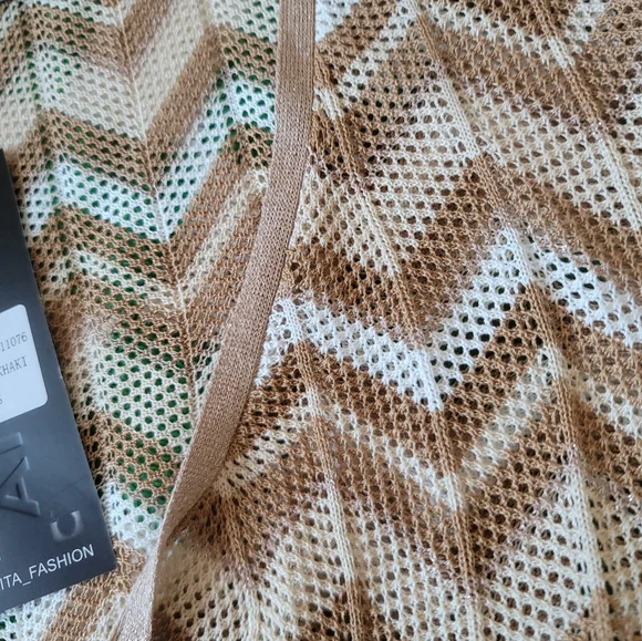 Galita Chevron Knit Tie-Front Cardigan BOHO Size Small NWT - Picture 13 of 13